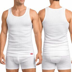Levi’s Men’s 5-pack White Cotton Ribbed Tank Tops - Size Large - NWT